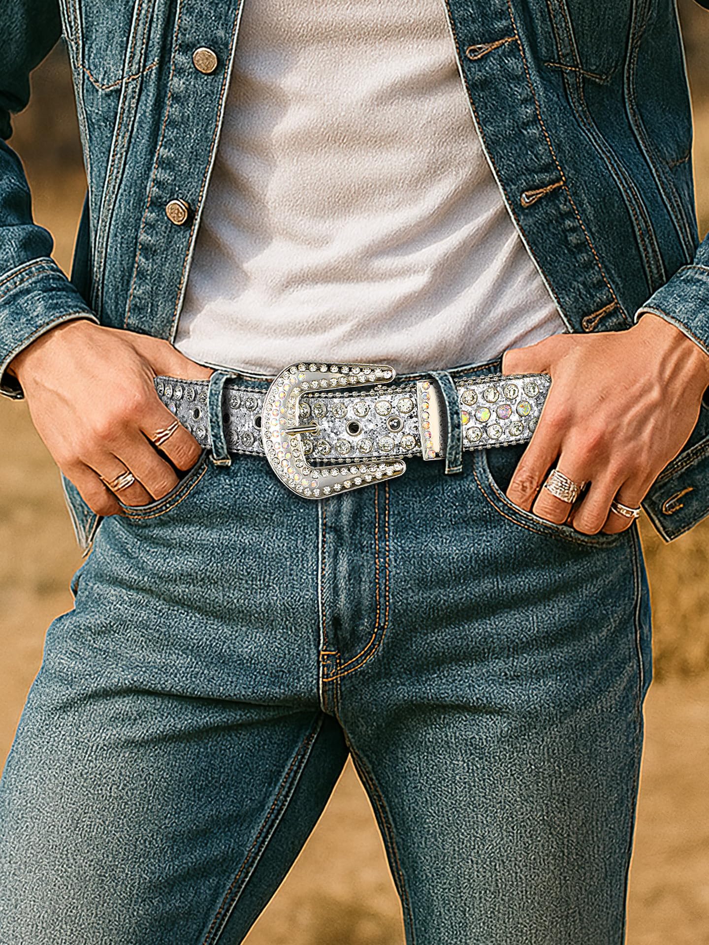 Studded Rhinestone Belts