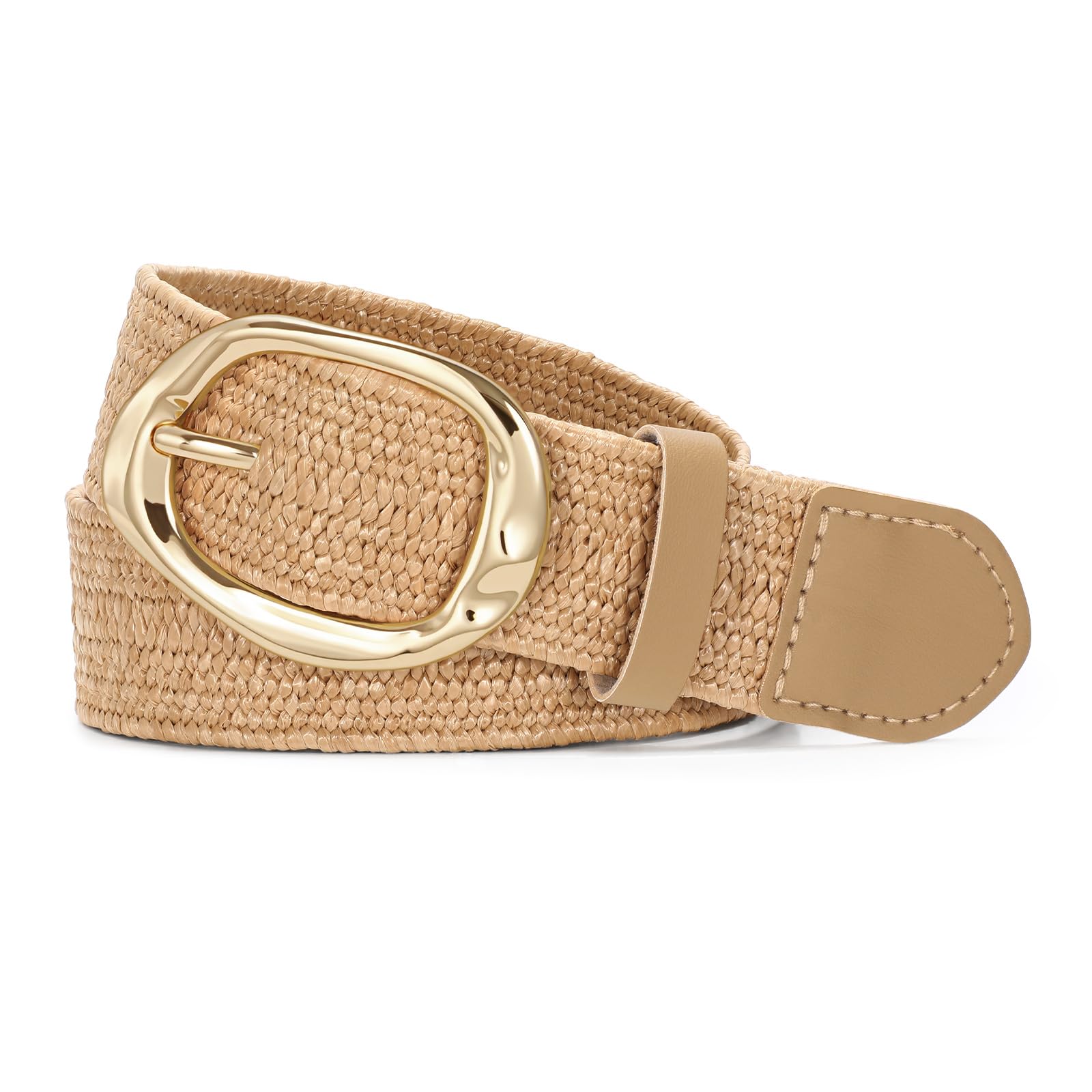 Rattan Braided Stretch Ladies Waist Belt