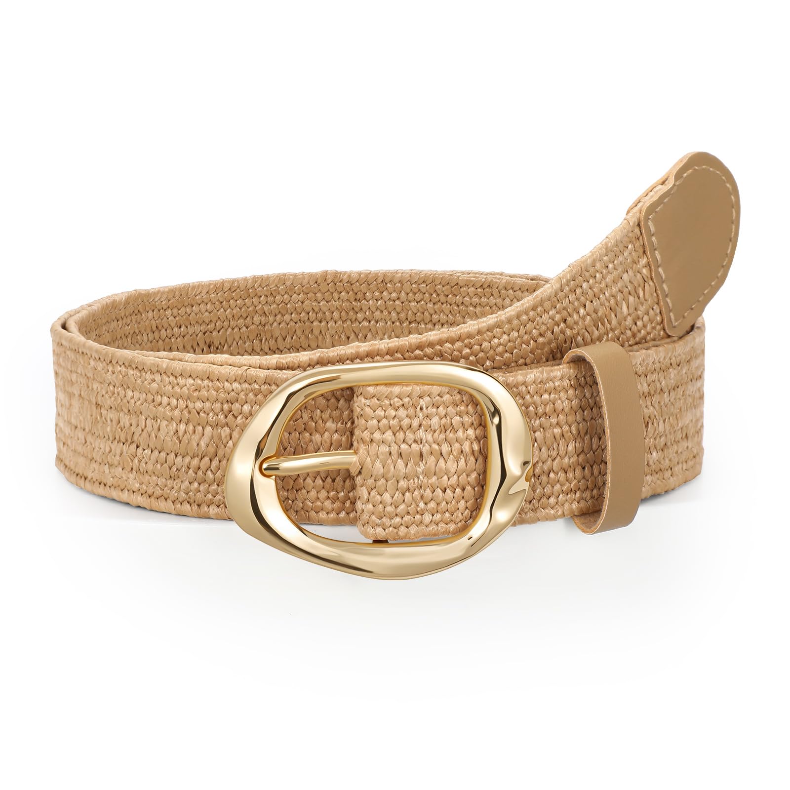 Rattan Braided Stretch Ladies Waist Belt - JASGOOD OFFICIAL