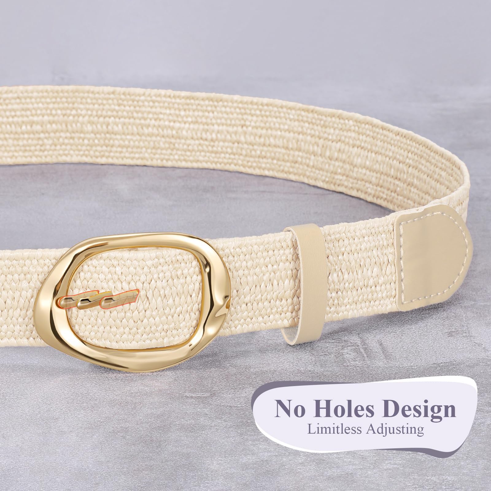 Rattan Braided Stretch Ladies Waist Belt - JASGOOD OFFICIAL