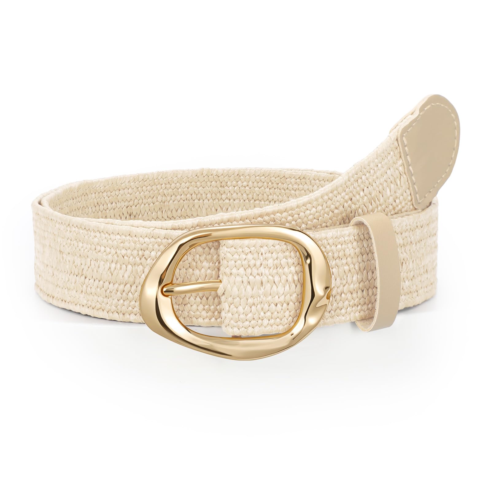 Rattan Braided Stretch Ladies Waist Belt - JASGOOD OFFICIAL