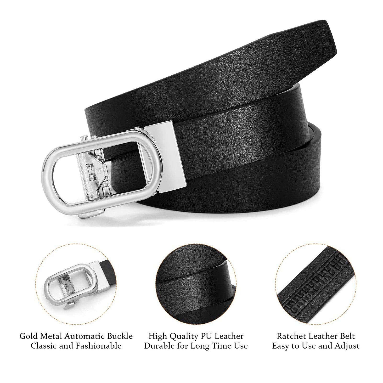 Women Ratchet Sliding Belt