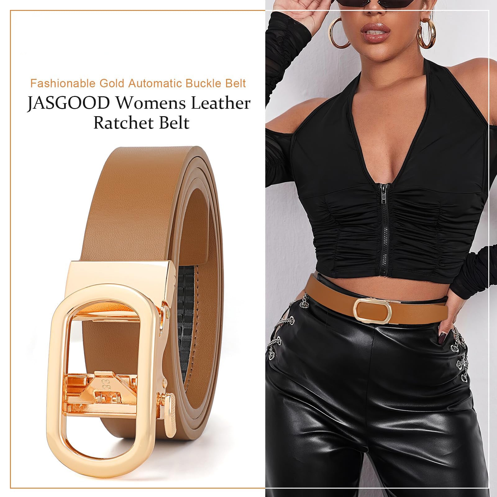 Women Ratchet Sliding Belt