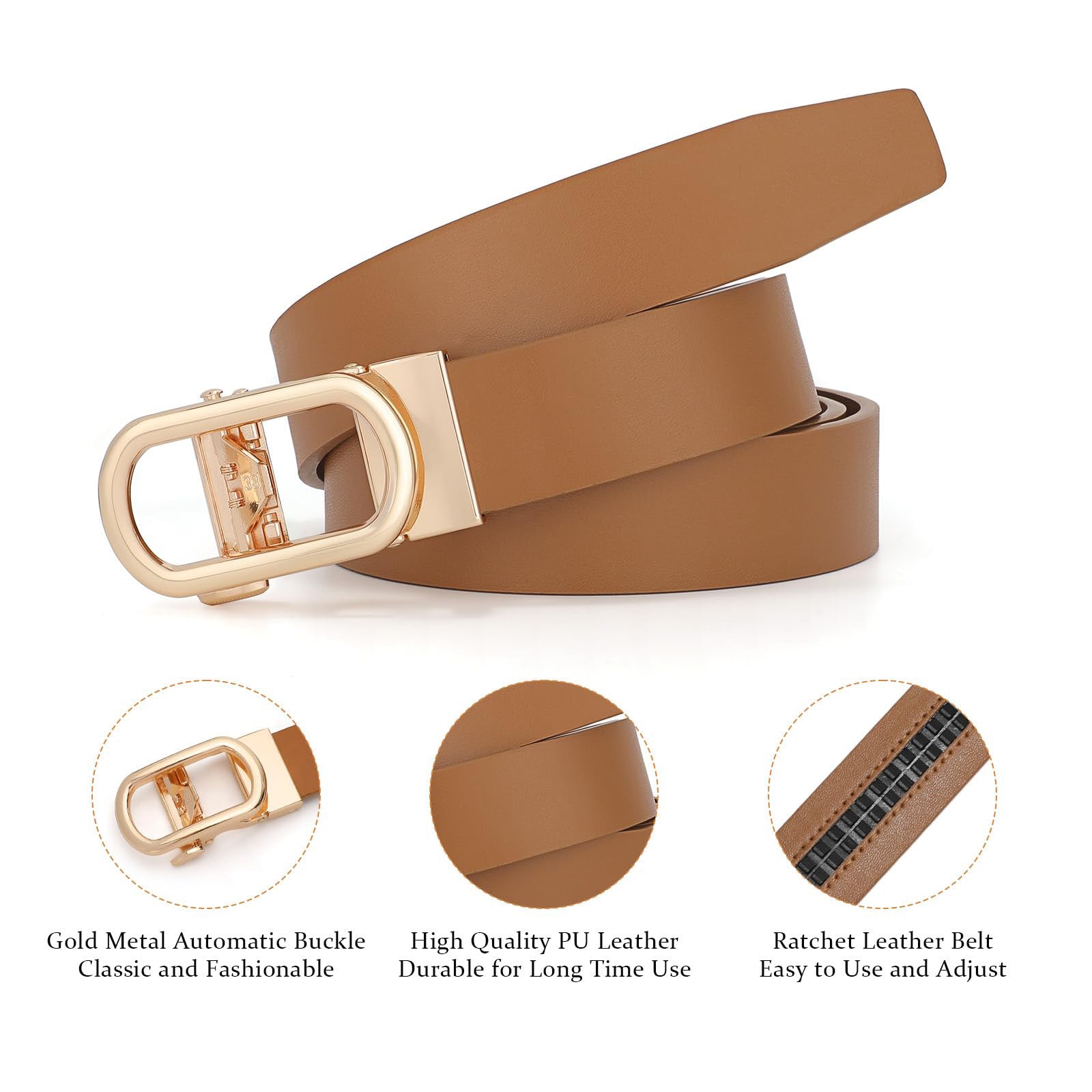 Women Ratchet Sliding Belt