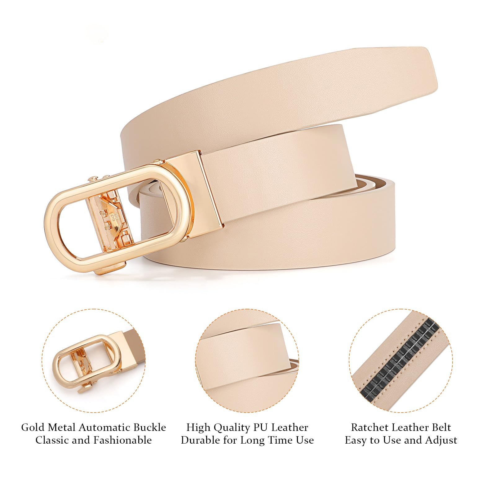 Women Ratchet Sliding Belt