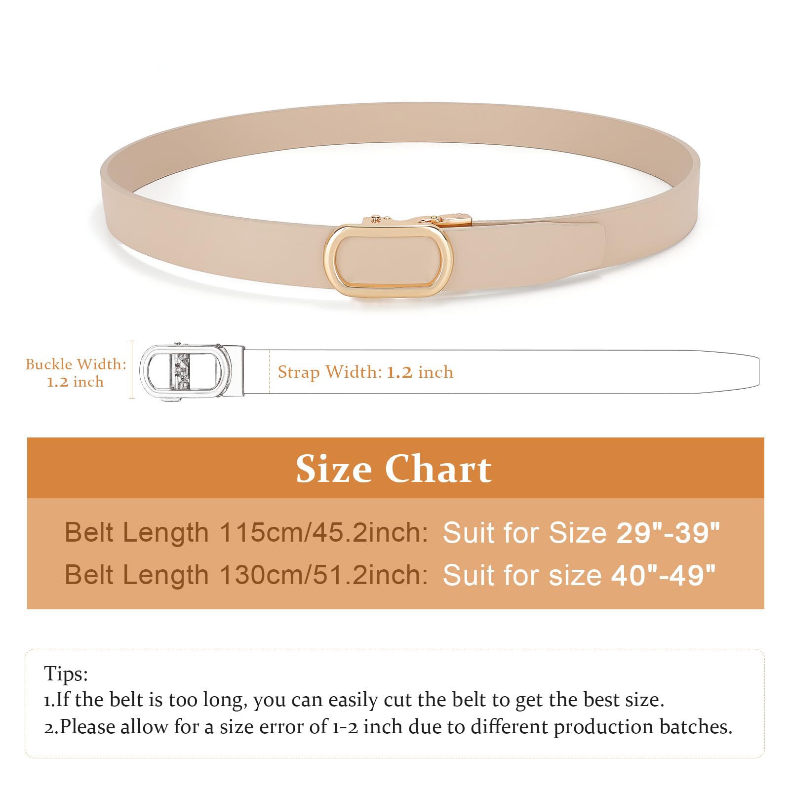 Women Ratchet Sliding Belt