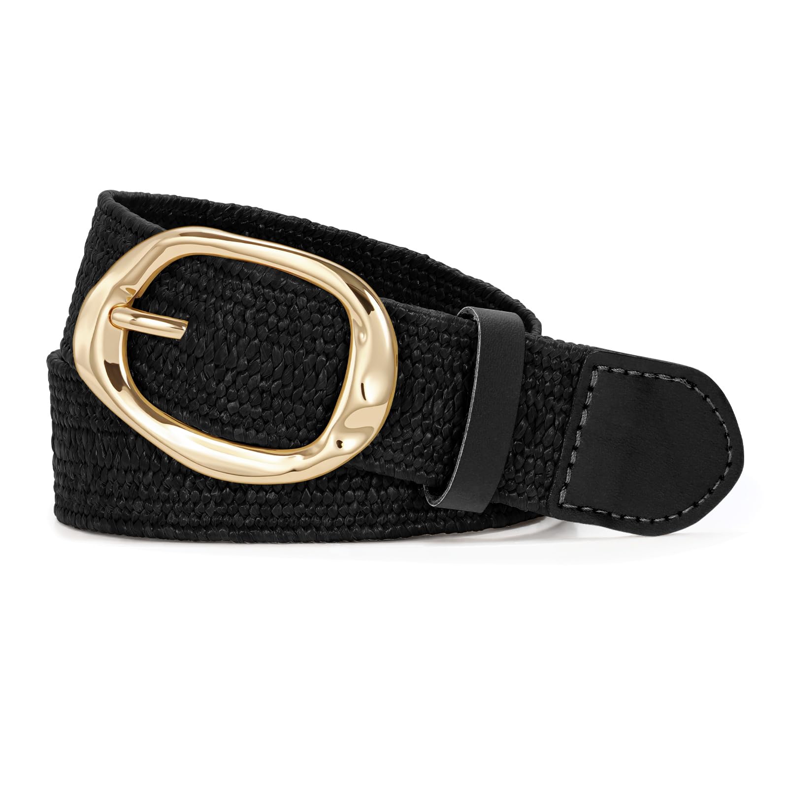 Rattan Braided Stretch Ladies Waist Belt - JASGOOD OFFICIAL