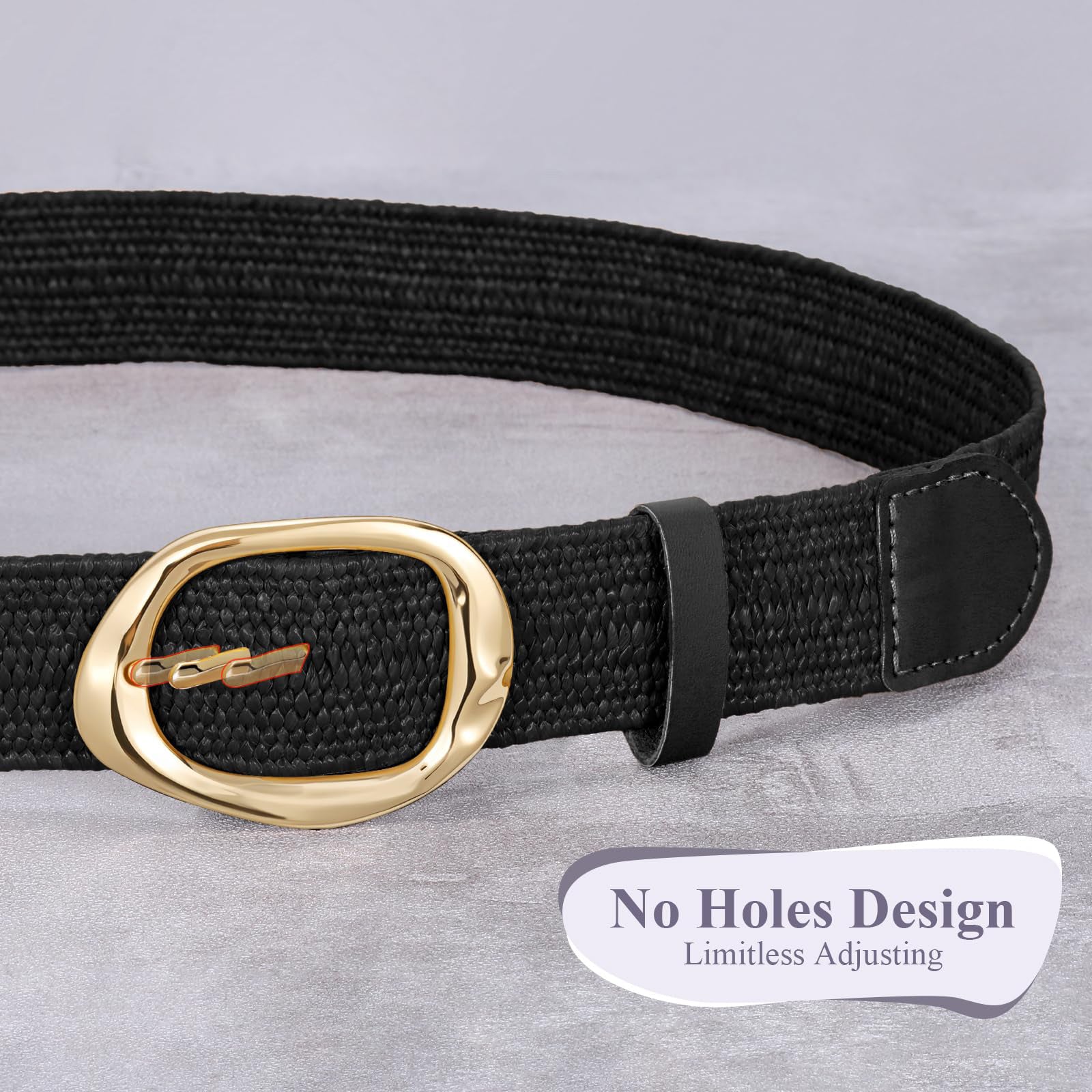 Rattan Braided Stretch Ladies Waist Belt - JASGOOD OFFICIAL