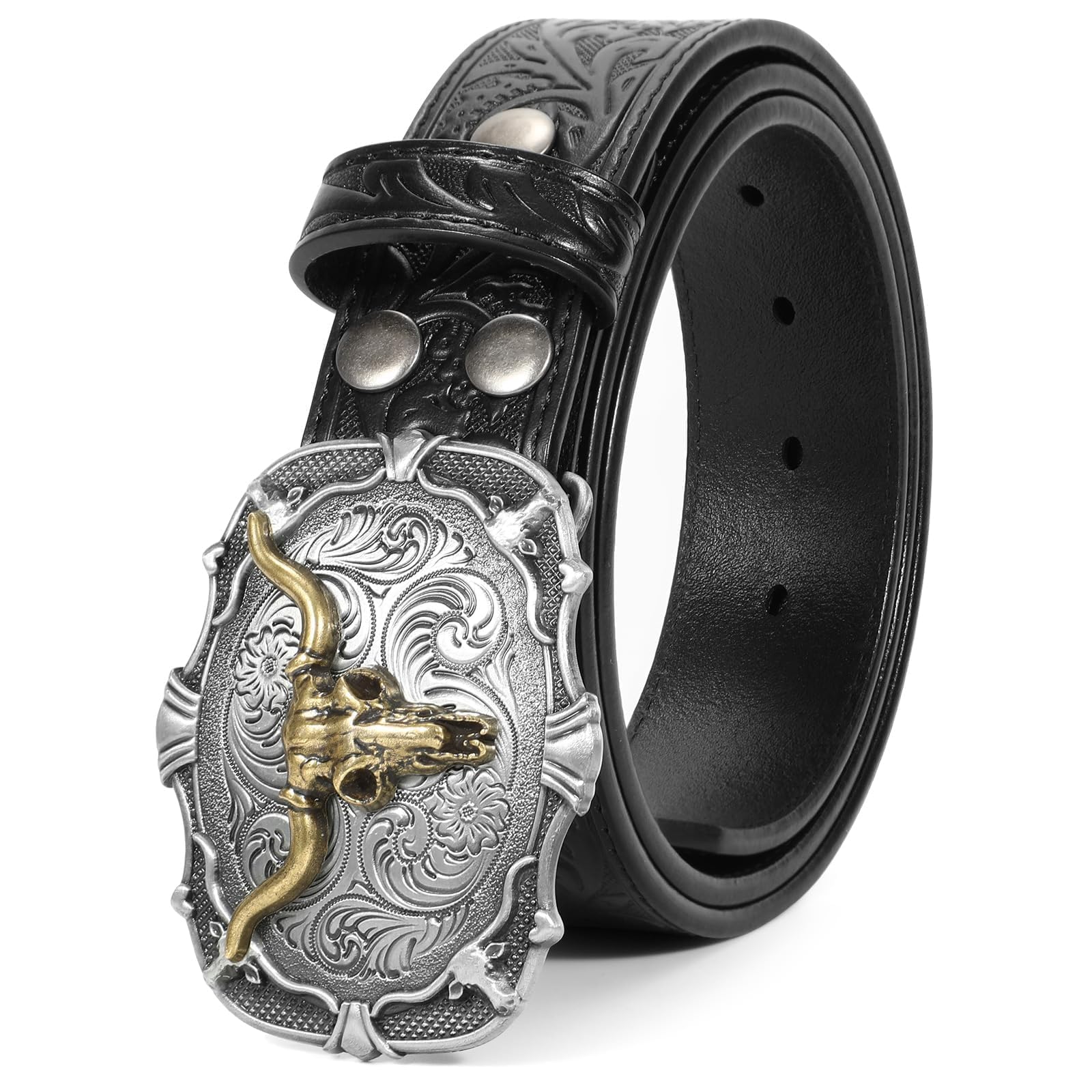 Western Cowboy Cowgirl Leather Belt - JASGOOD OFFICIAL