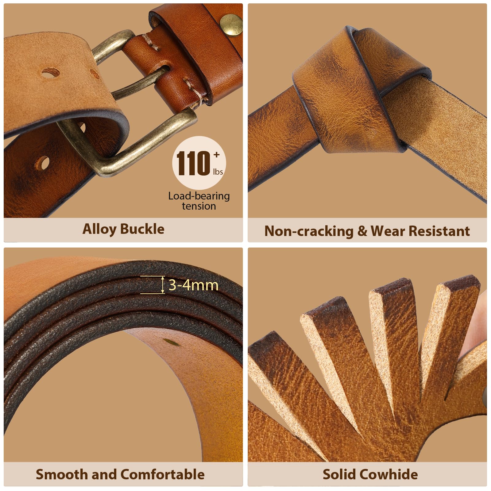 Handmade Full Grain Leather Belts for Men