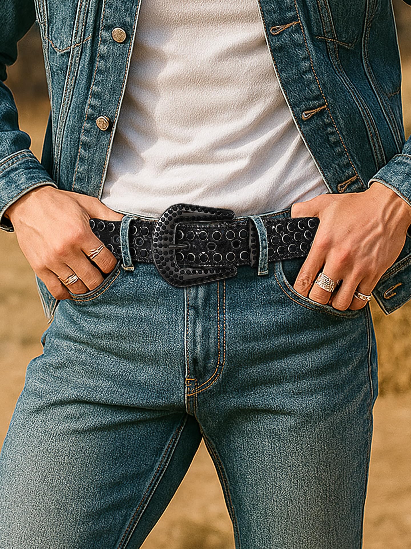 Studded Rhinestone Belts