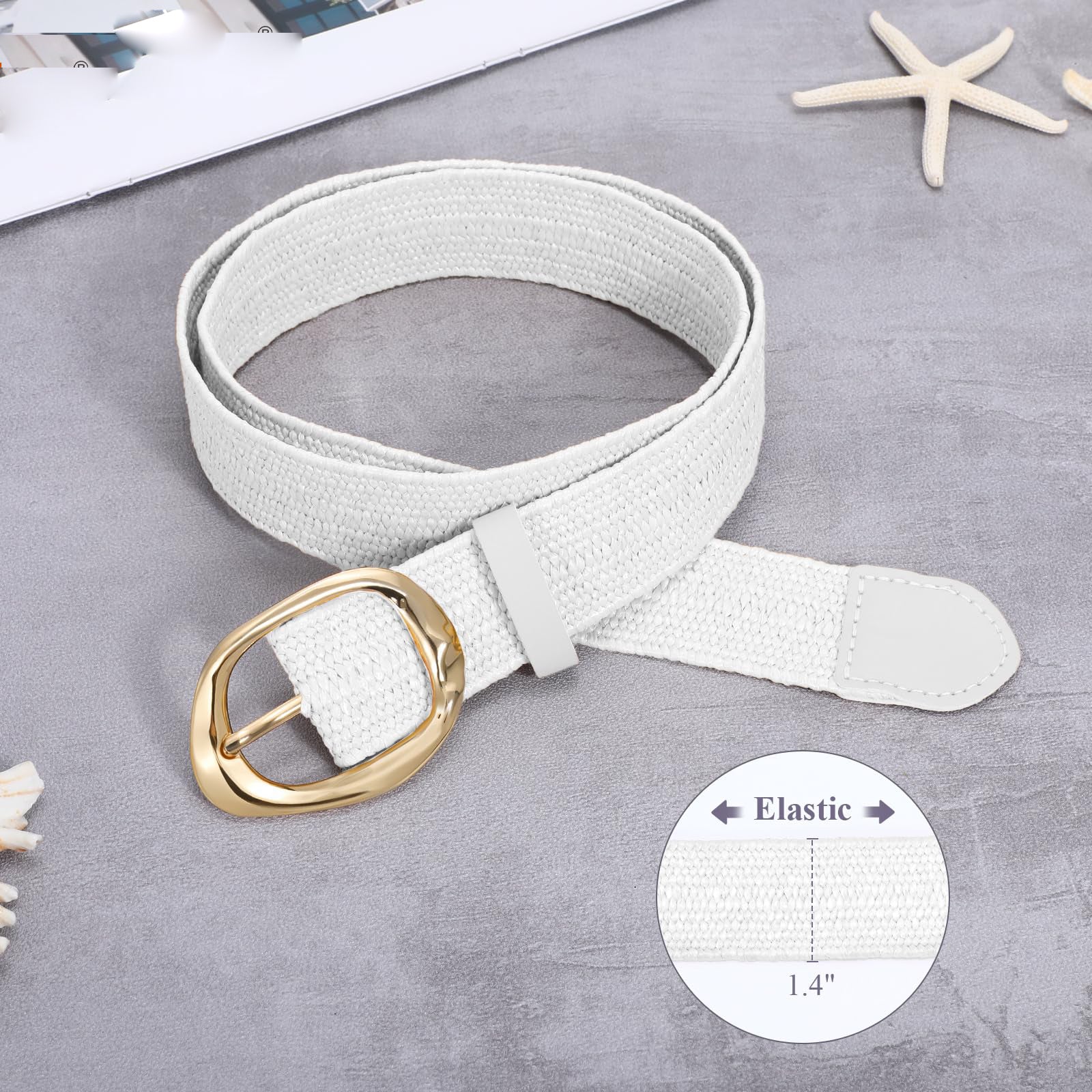 Rattan Braided Stretch Ladies Waist Belt - JASGOOD OFFICIAL