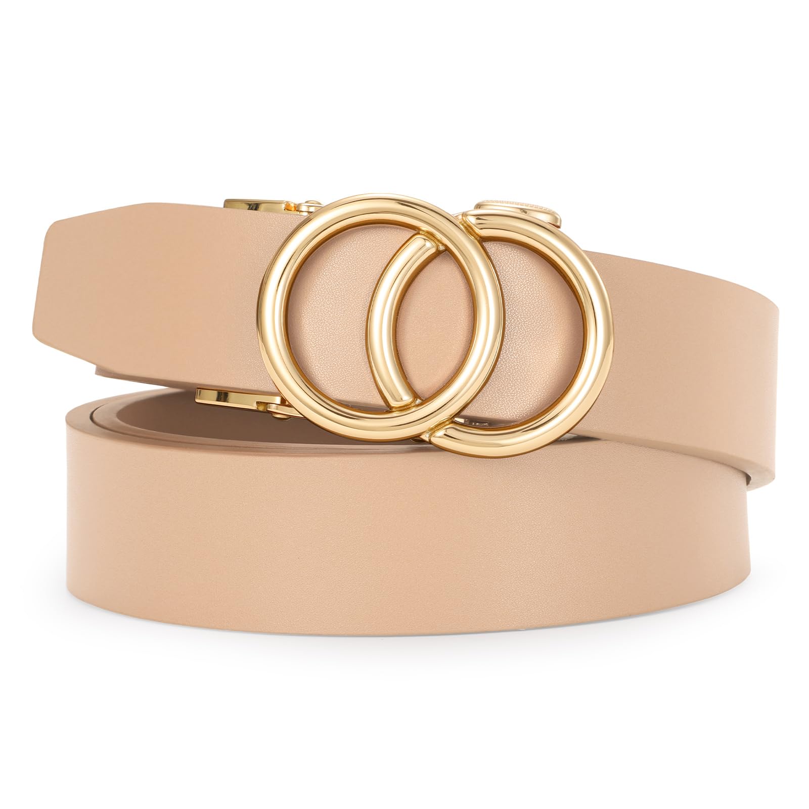 Automatic Sliding Ratchet Leather Belt