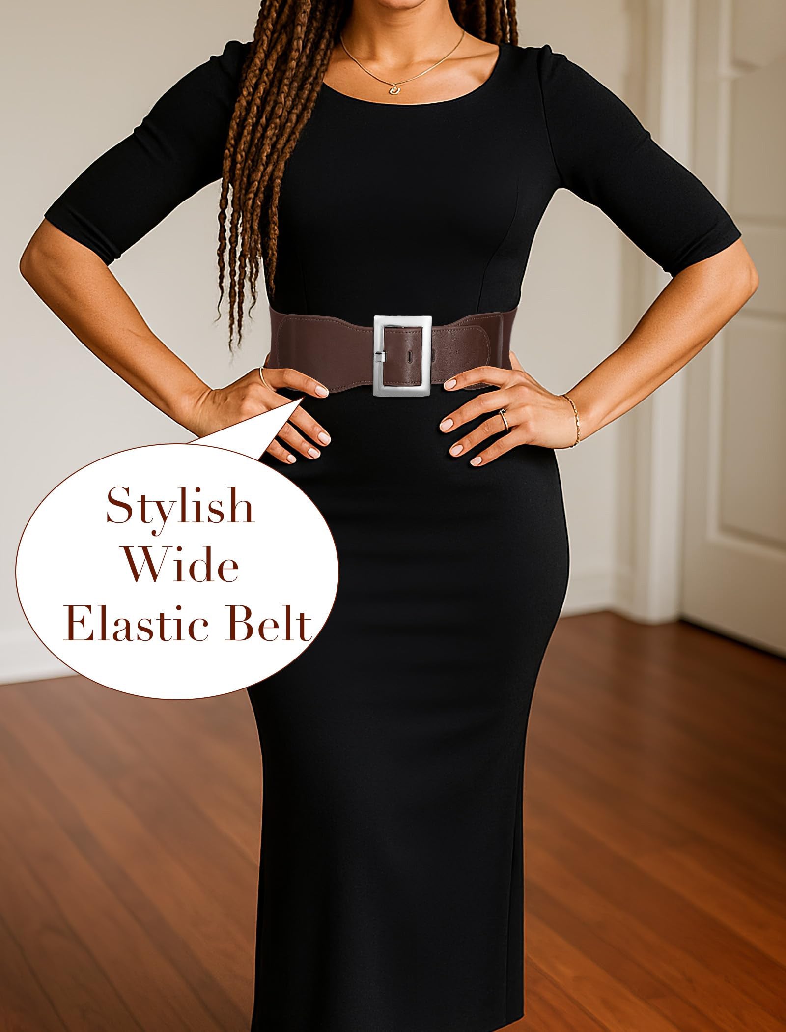 Stretchy Elastic Vintage Wide Belt - JASGOOD OFFICIAL
