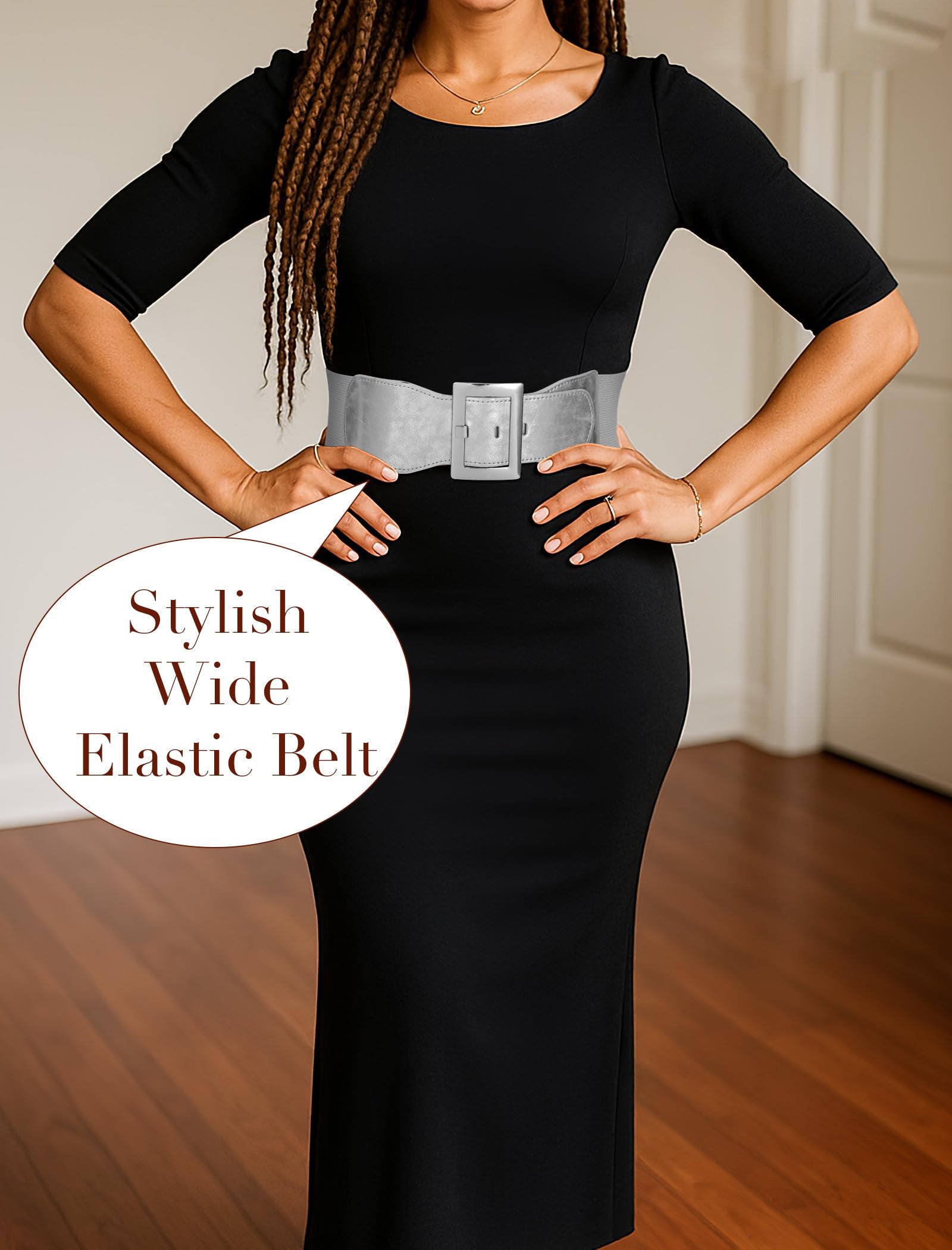 Stretchy Elastic Vintage Wide Belt - JASGOOD OFFICIAL