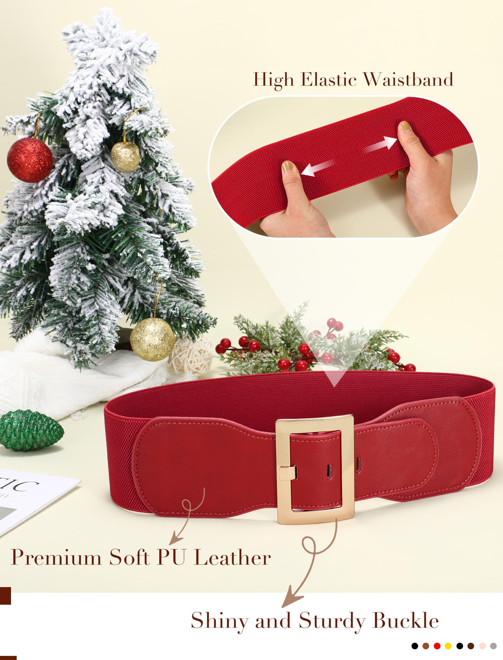 Stretchy Elastic Vintage Wide Belt - JASGOOD OFFICIAL