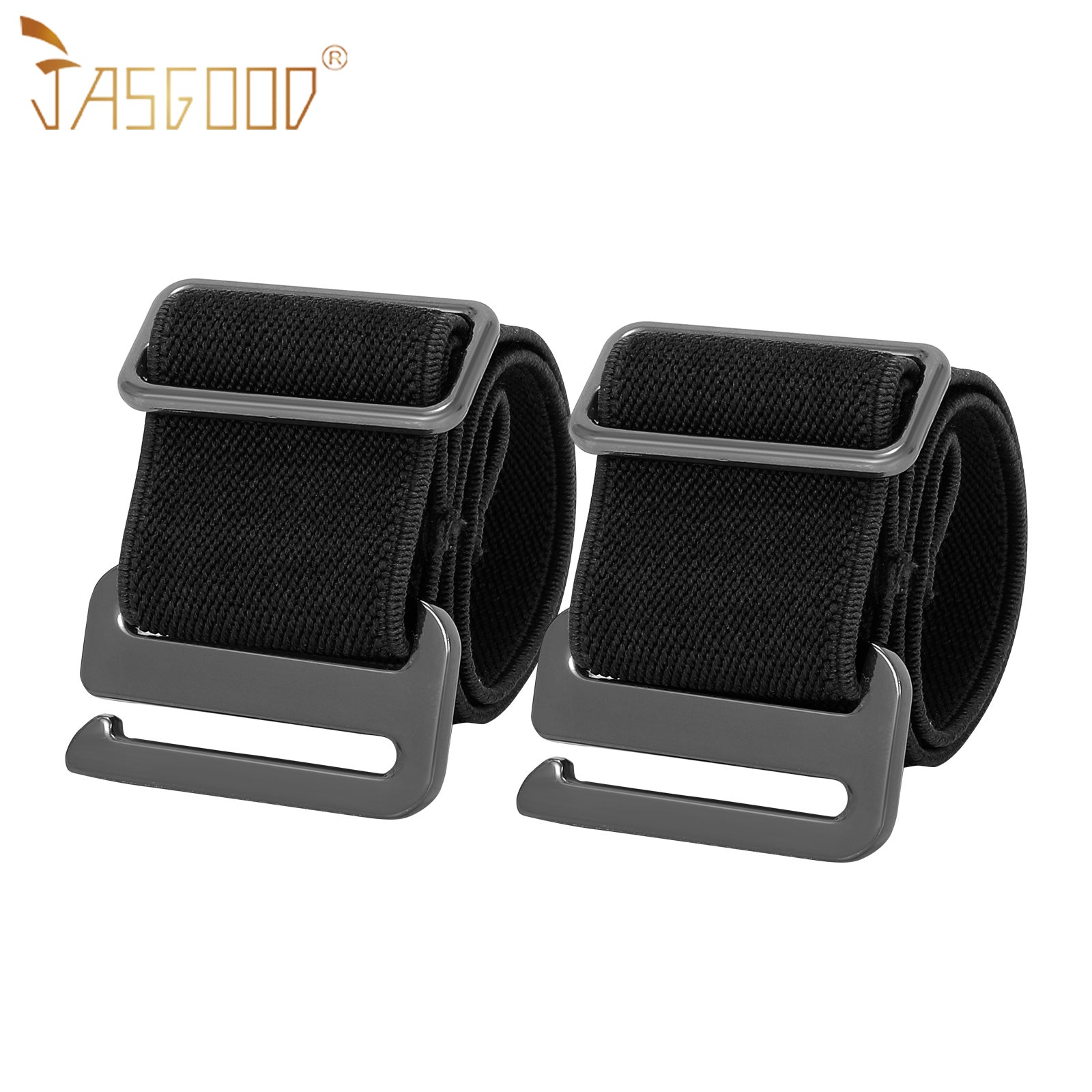 JASGOOD No Show Elastic 2 Loops Belt for Men,No Buckle Stretch Side Belt Pant Waist Tightener for Jeans - JASGOOD OFFICIAL