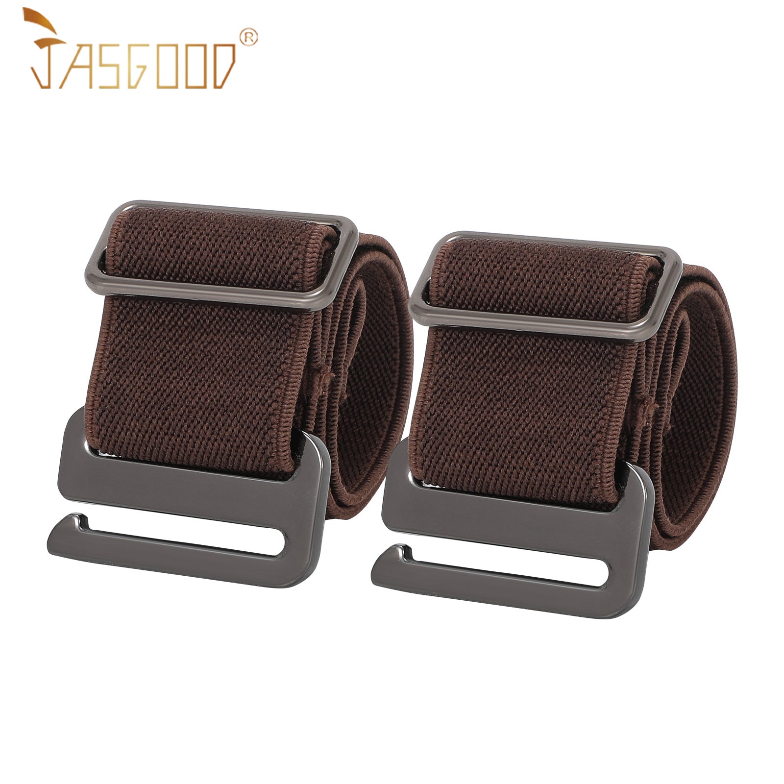 JASGOOD No Show Elastic 2 Loops Belt for Men,No Buckle Stretch Side Belt Pant Waist Tightener for Jeans - JASGOOD OFFICIAL