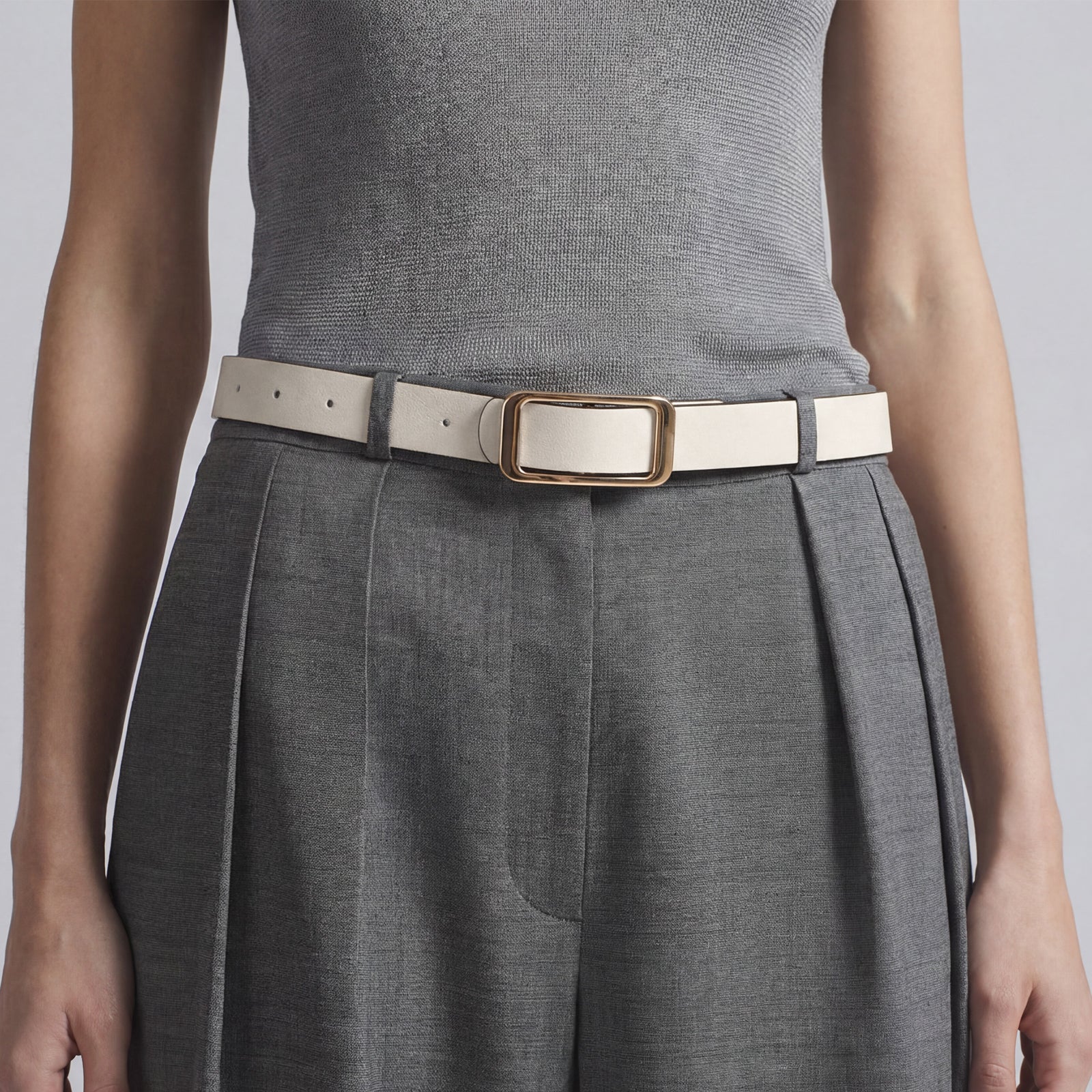 Reversible Skinny Leather Belt 0.9"