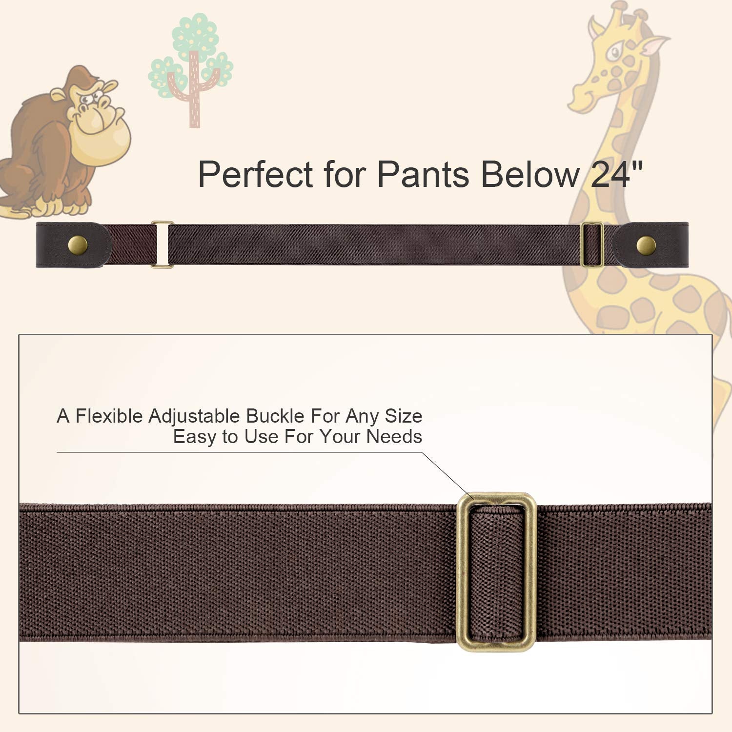 Adjustable Buckle Free Elastic Stretch Belts