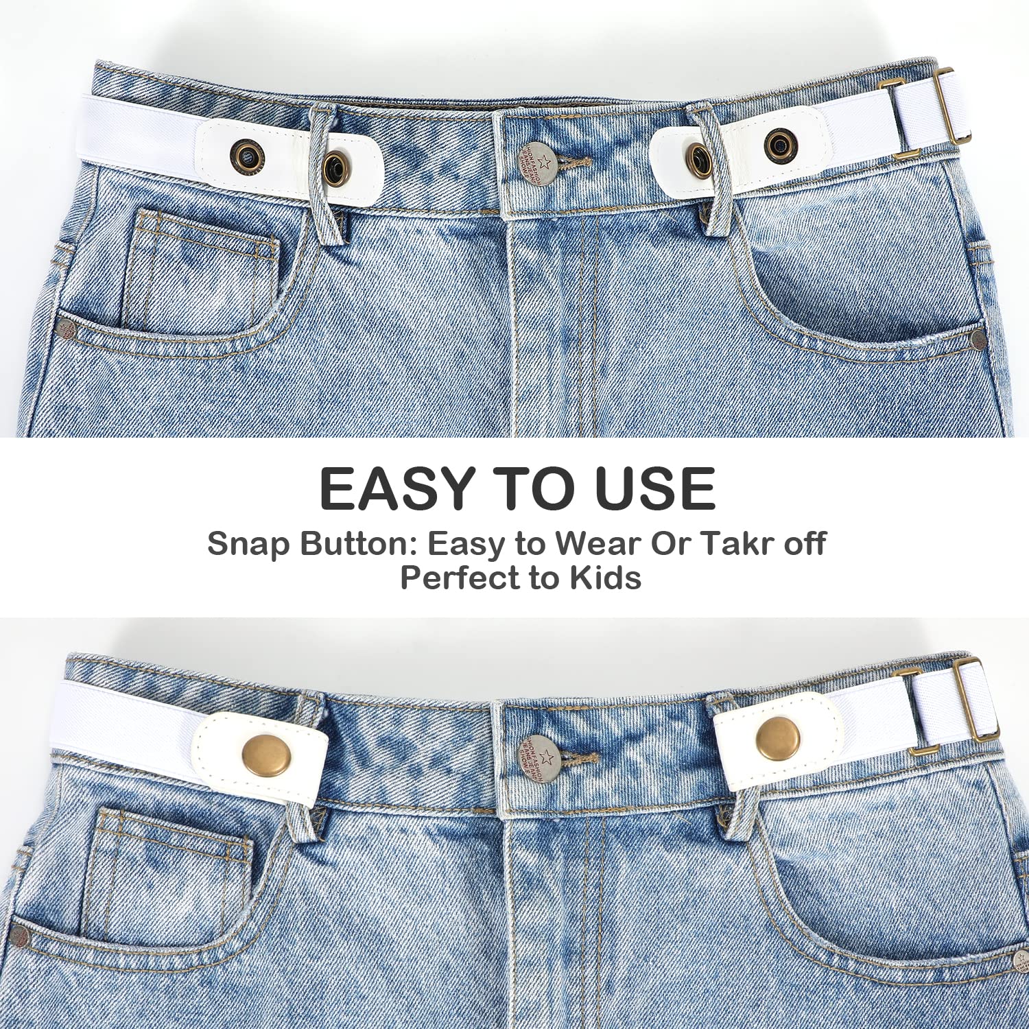 Adjustable Buckle Free Elastic Stretch Belts