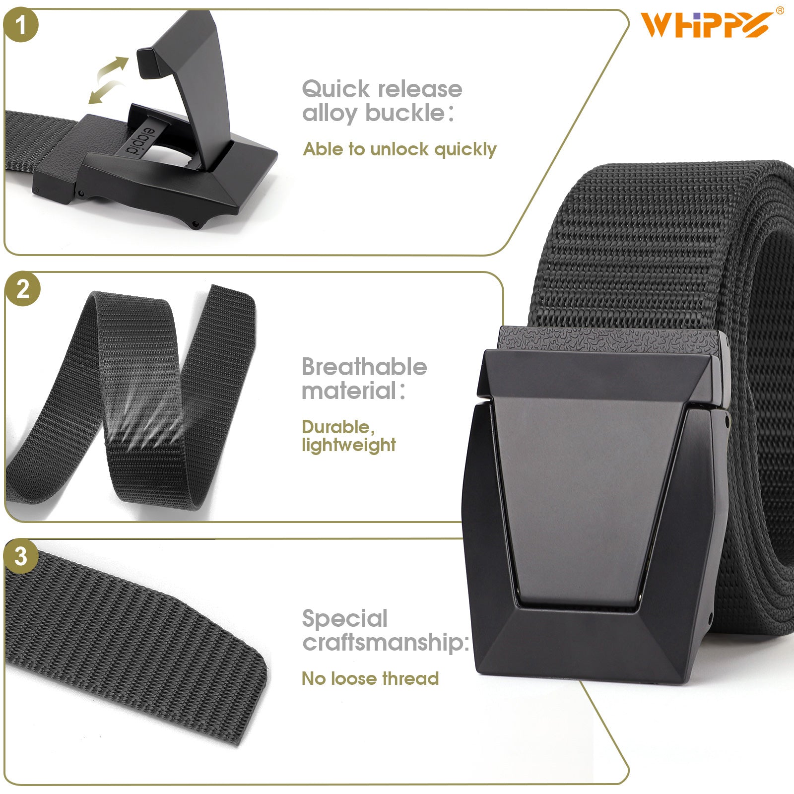 Nylon Military Tactical Belt Webbing Canvas Outdoor Web Belt - JASGOOD OFFICIAL