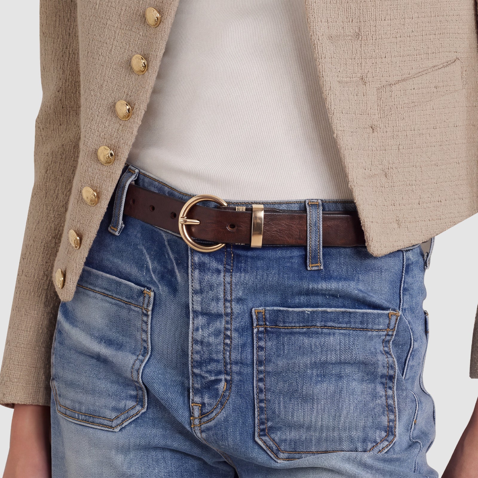 Vintage Cowhide Leather Belt - JASGOOD OFFICIAL