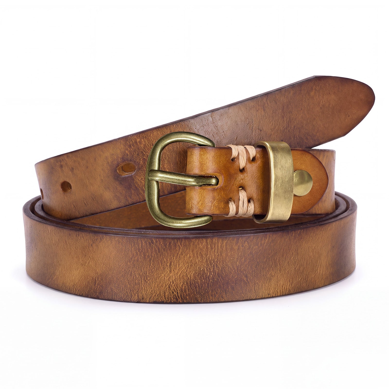 Fashion Full-Grain Cowhide Leather Waist Belt For Women