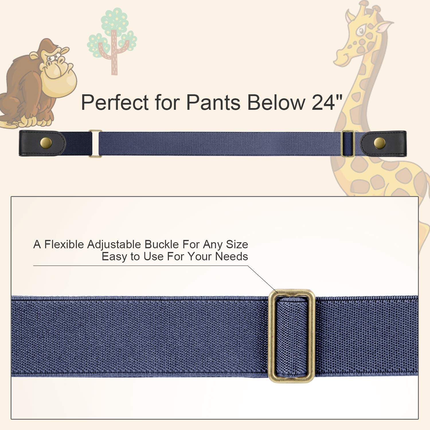 Adjustable Buckle Free Elastic Stretch Belts