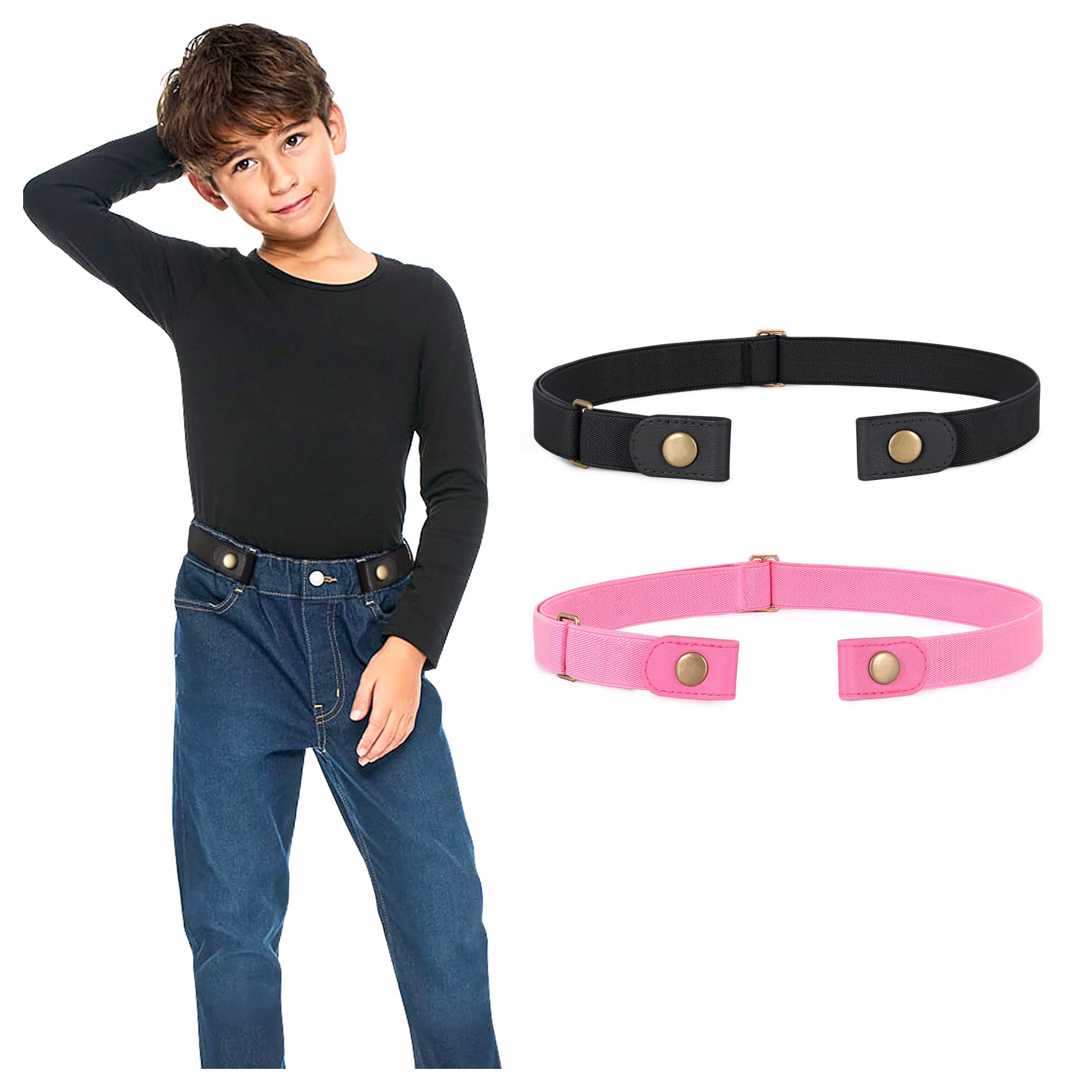 Adjustable Buckle Free Elastic Stretch Belts