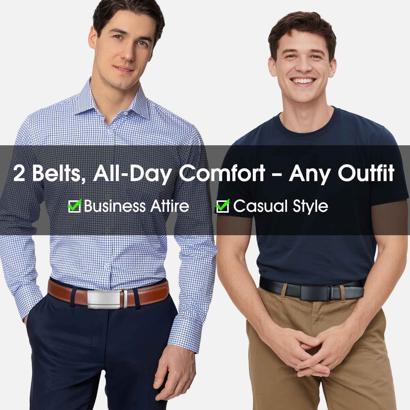 Adjustable Click Slide Ratchet Belts for Men
