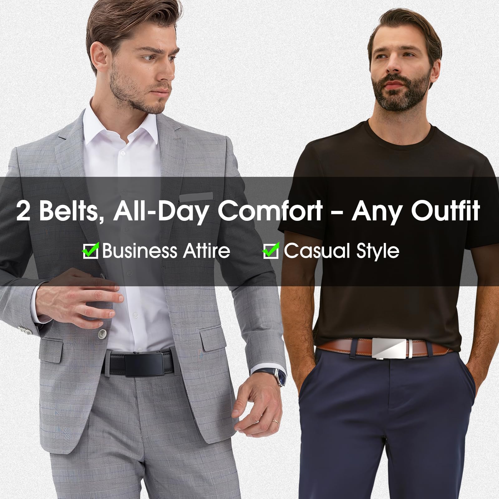 Adjustable Click Slide Ratchet Belts for Men