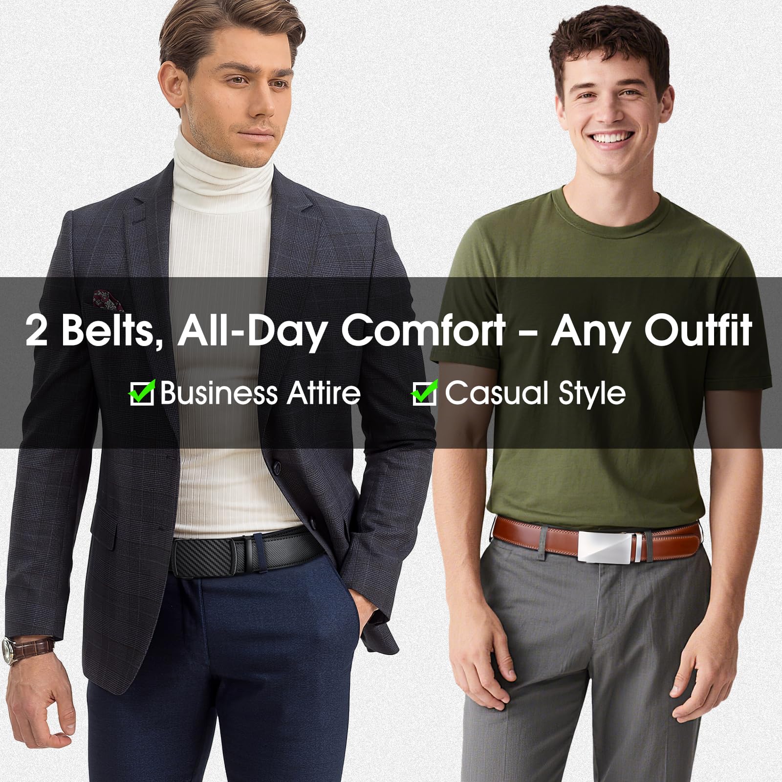 Adjustable Click Slide Ratchet Belts for Men