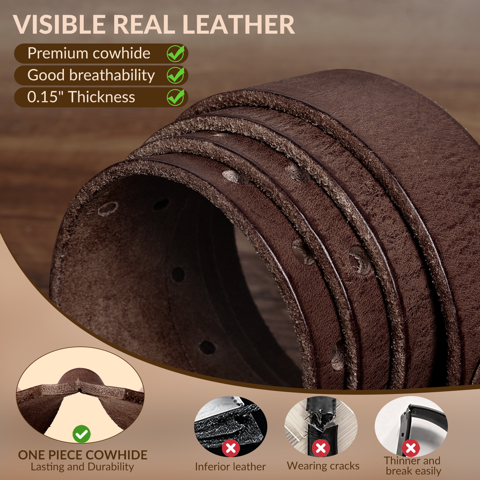 Full Grain Heavy Duty Work Leather Belt
