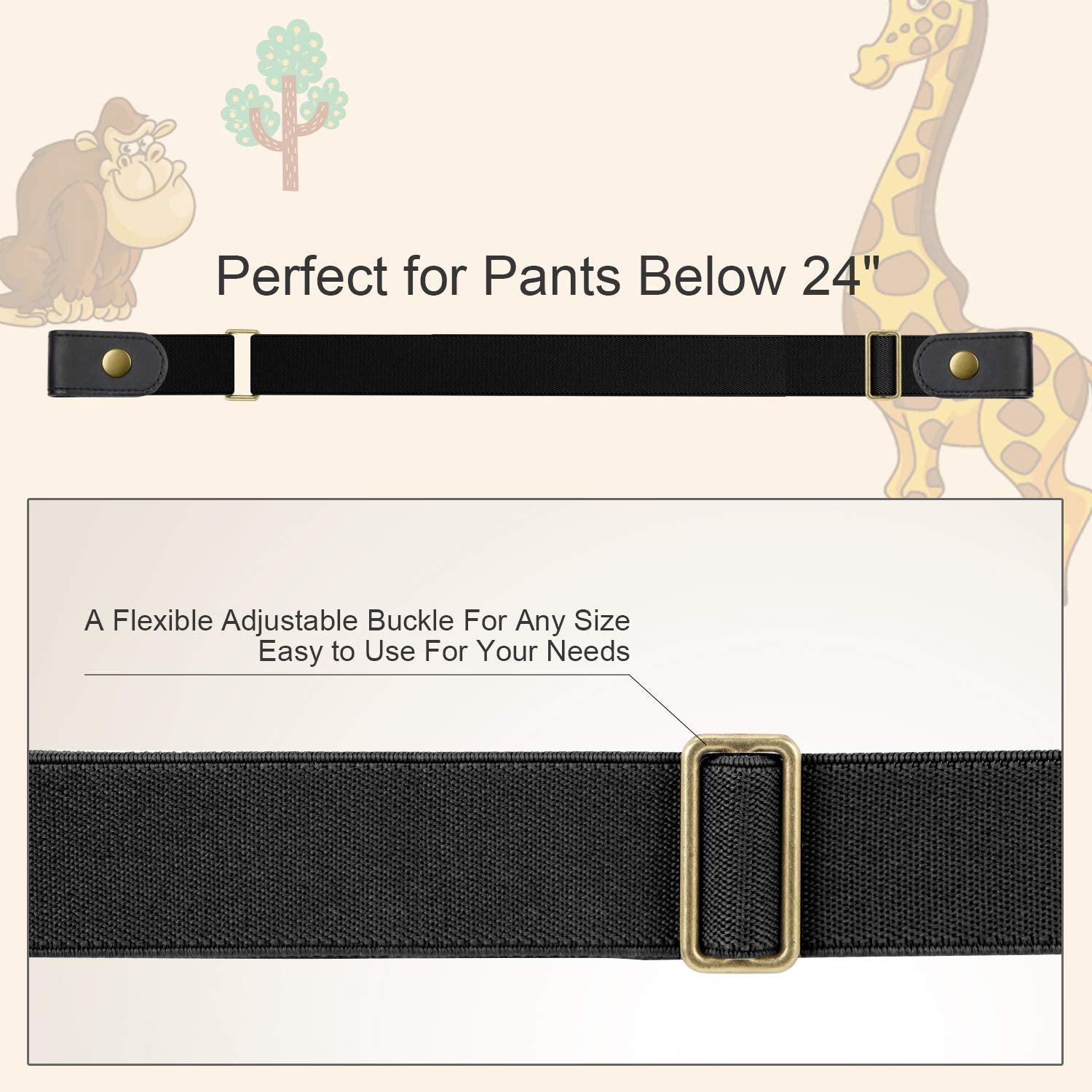 Adjustable Buckle Free Elastic Stretch Belts