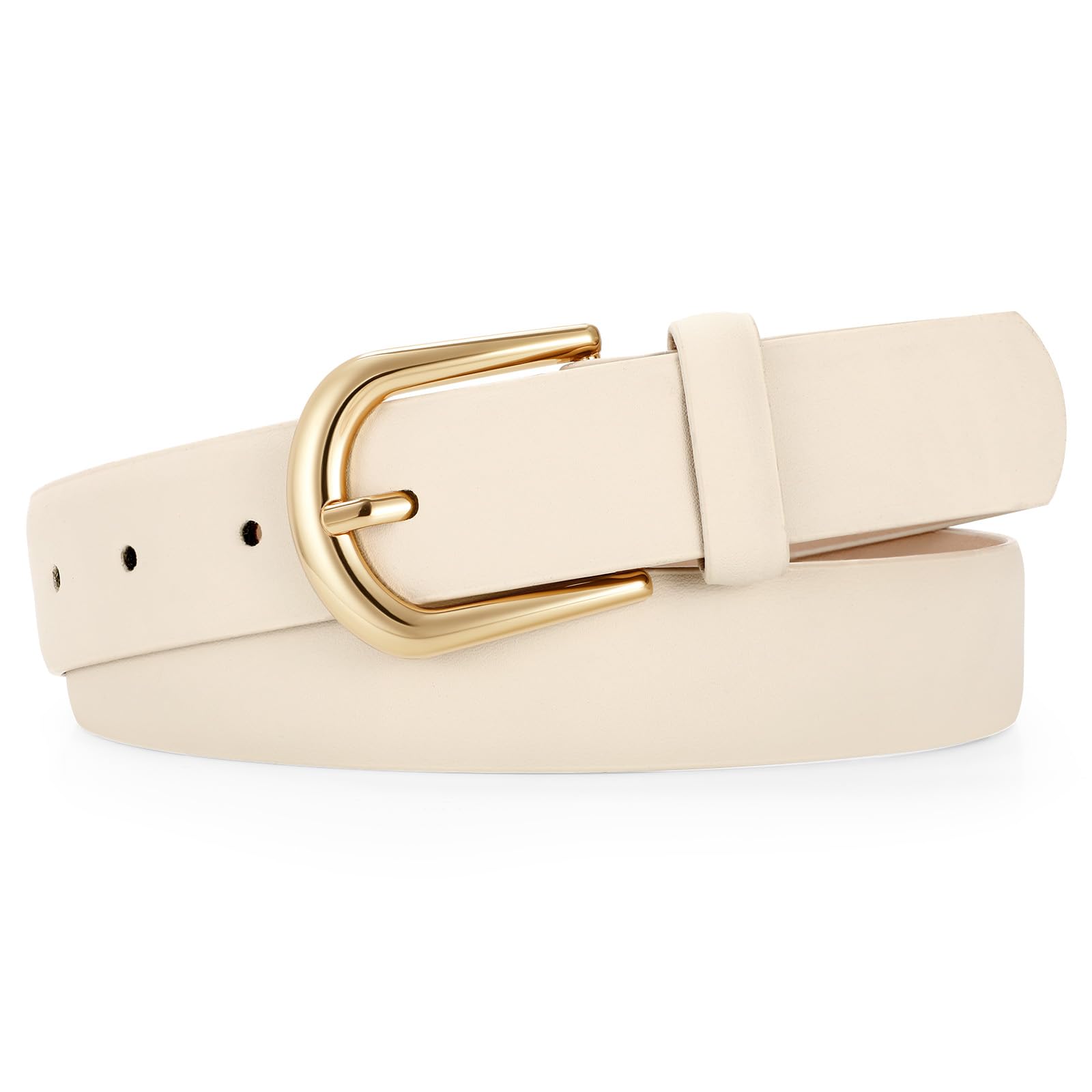 JASGOOD Leather Belt Women Belts for Jean Pants with Gold Buckle Fashion Ladies Waist Belt - JASGOOD OFFICIAL