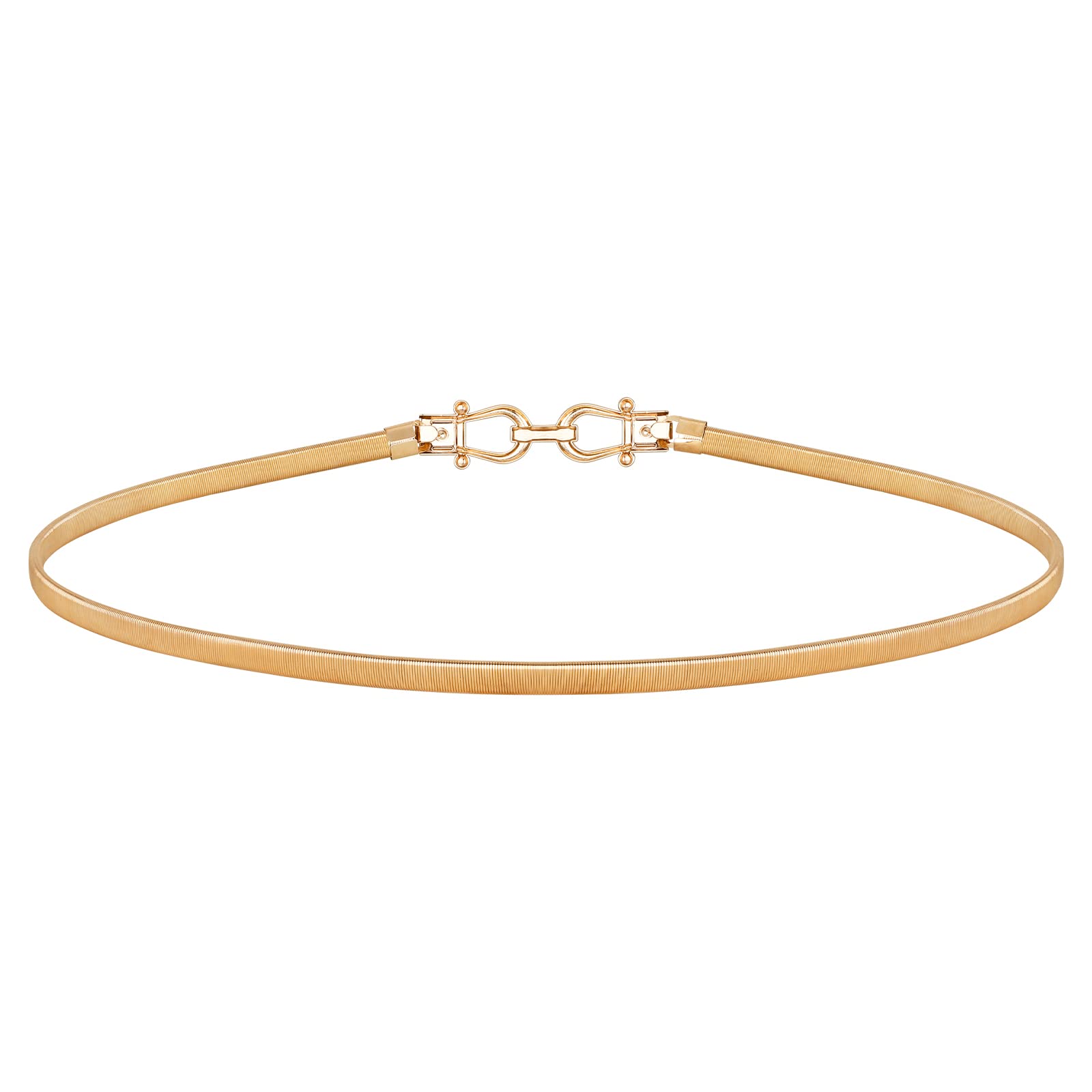 JASGOOD Skinny Metal Waist Belt for Dress Fashion Waistband Elastic Metal Chain Belt - JASGOOD OFFICIAL