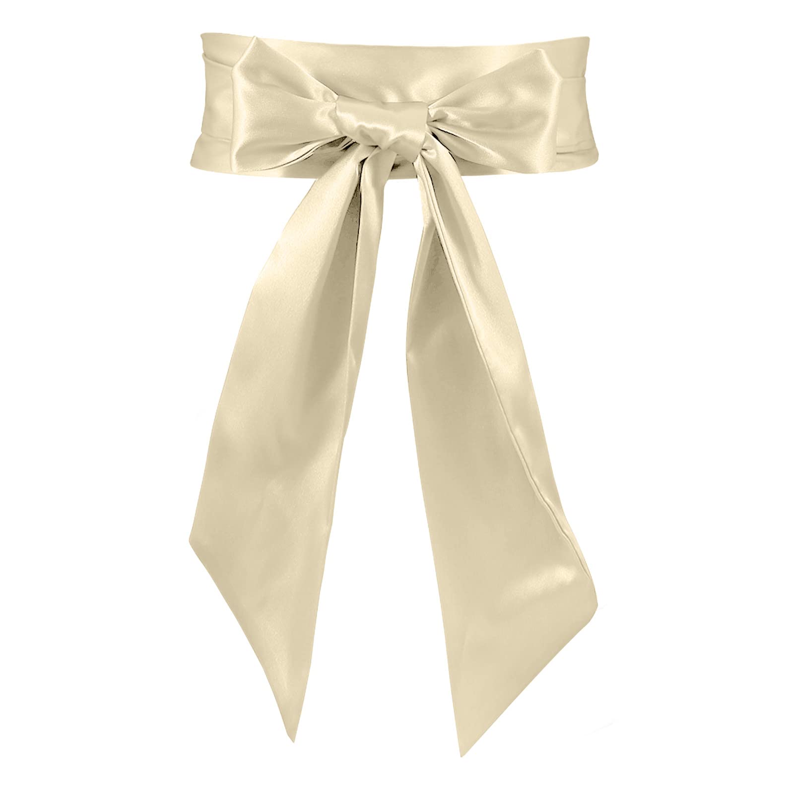 JASGOOD Women Sash Belt for Dress Long Satin Waist Belt for Wedding Party Special Occasion 3.7" Width