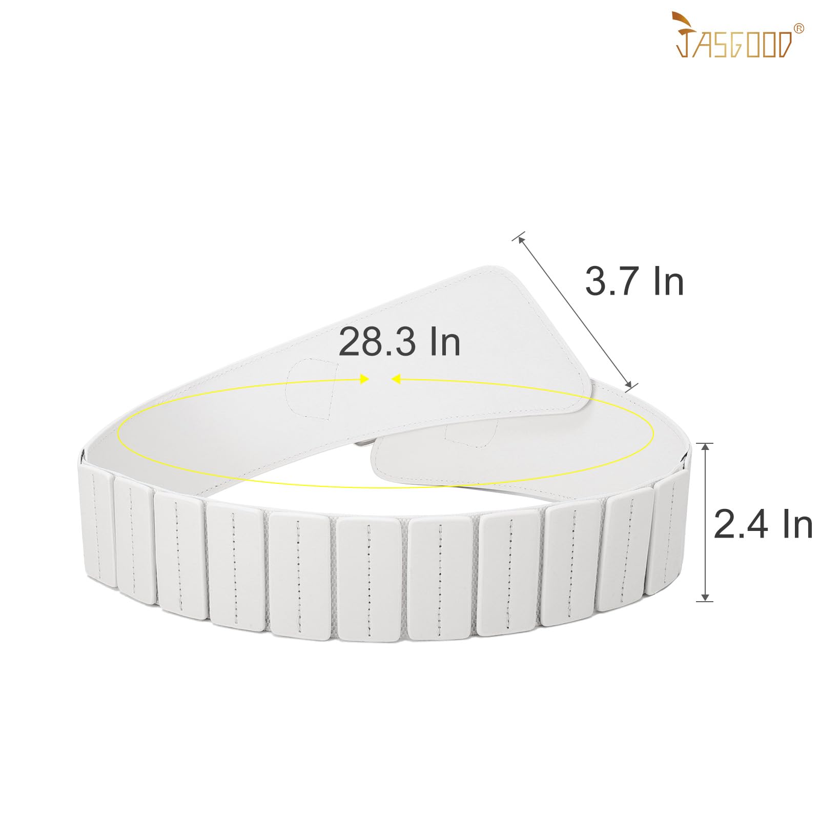 JASGOOD Wide Elastic Stretch Waist Belt Women's Adjustable Fashion Dress Belt - JASGOOD OFFICIAL