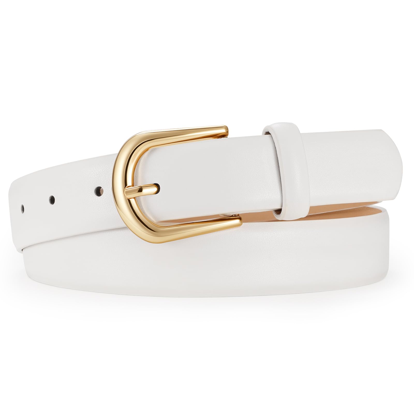 JASGOOD Leather Belt Women Belts for Jean Pants with Gold Buckle Fashion Ladies Waist Belt - JASGOOD OFFICIAL