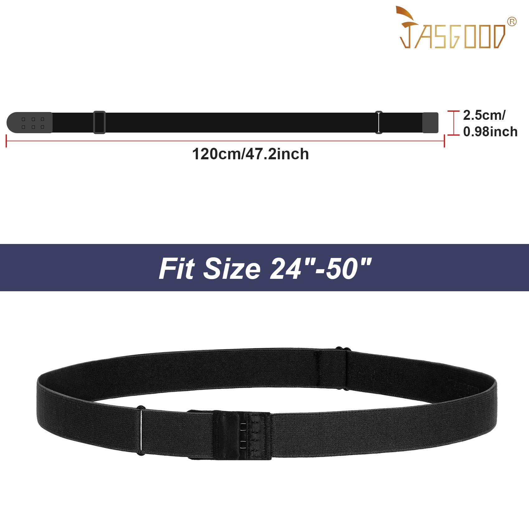 JASGOOD Crop Top Tuck Waist Band Adjustable Band Tucking Sweaters Shirts Stretch Belts for Women Change Style of Tops