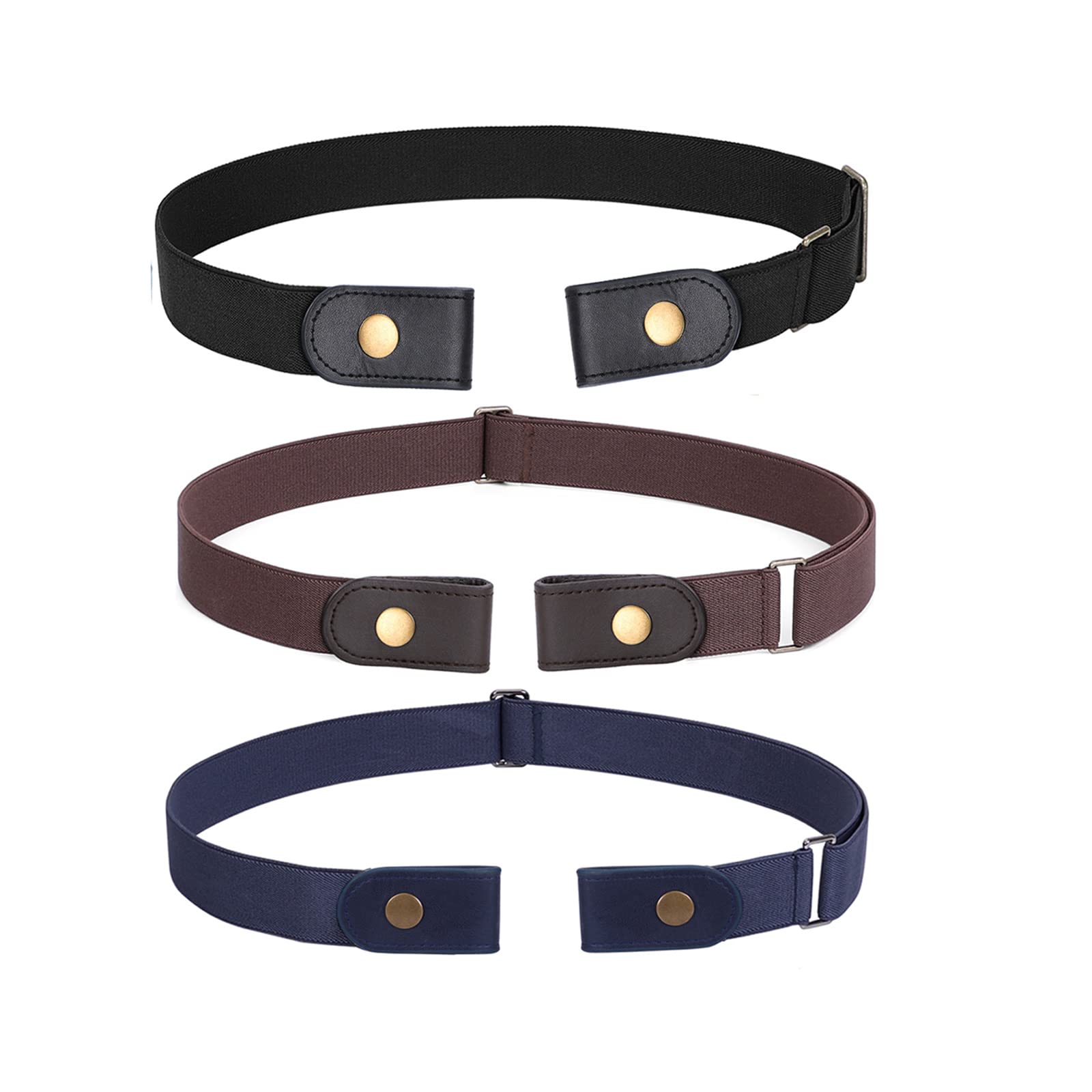 WERFORU No Buckle Stretch Belt for Women and Men Elastic Waist Belt up to 72 Inches for Jeans Pants - JASGOOD OFFICIAL