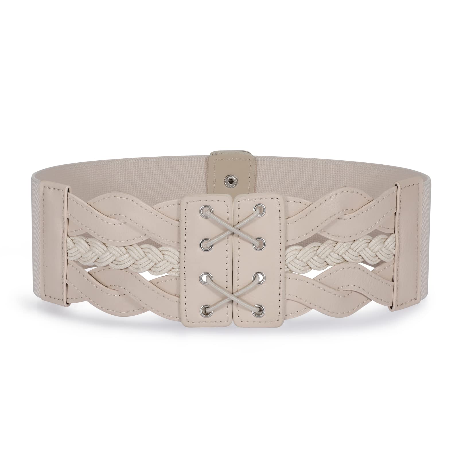 JASGOOD Women Elastic Wide Vintage Stretchy Belt for Dresses Retro Fashion Waist Belt - JASGOOD OFFICIAL