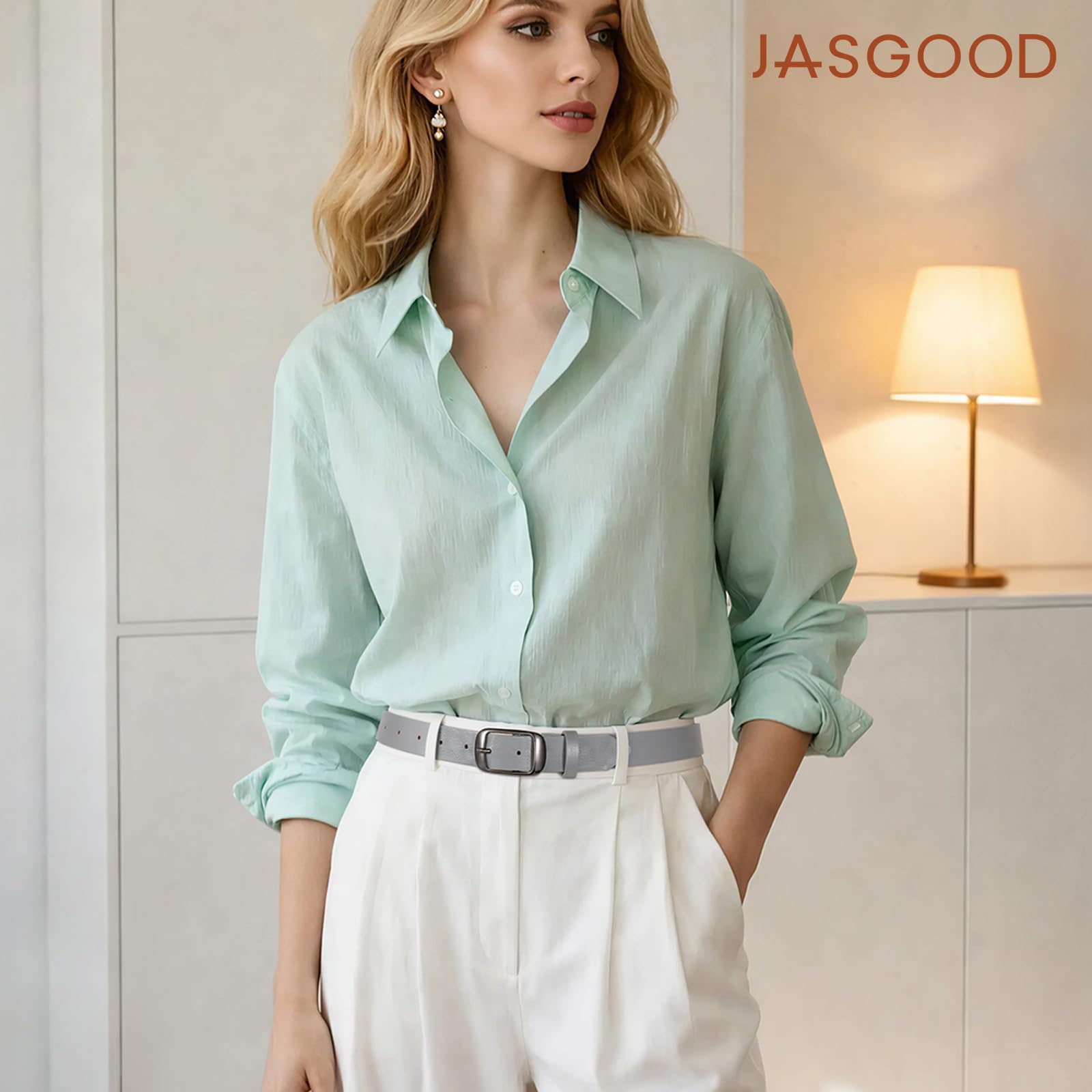JASGOOD 3 PACK Women Belts for Jeans Pants Fashion Ladies Leather Waist Belt with Gold Buckle - JASGOOD OFFICIAL
