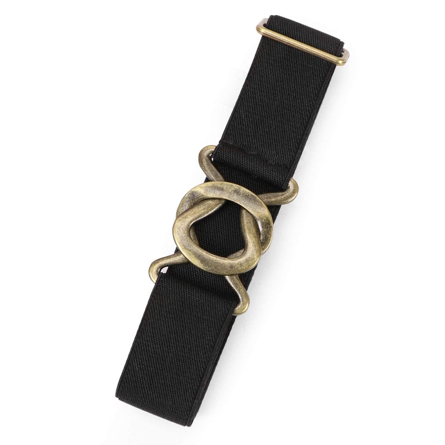 JASGOOD Women No Show Stretch Belt Adjustable Elastic Web Belt with Flat Buckle for Jeans Pants Casual Belts - JASGOOD OFFICIAL
