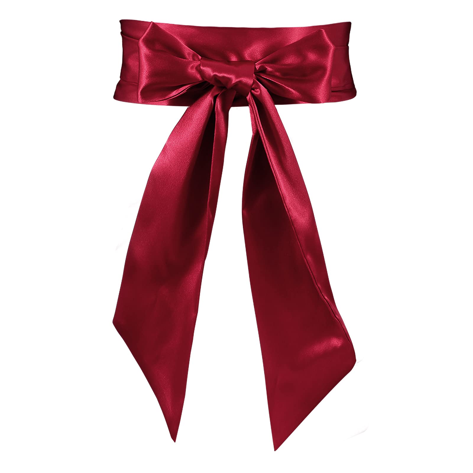 JASGOOD Women Sash Belt for Dress Long Satin Waist Belt for Wedding Party Special Occasion 3.7" Width