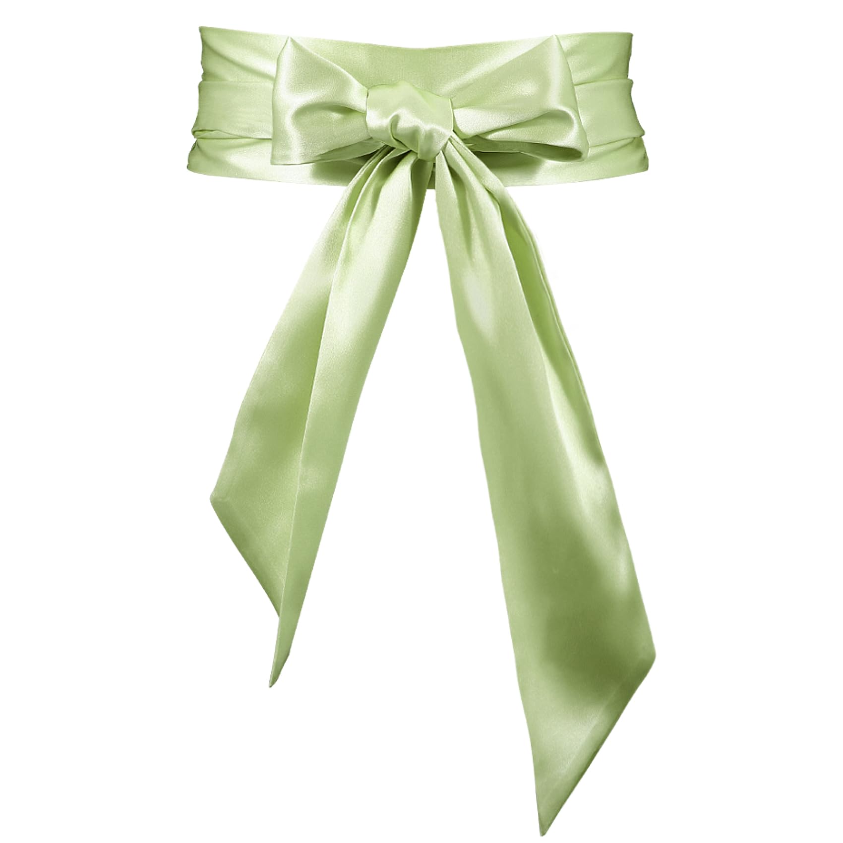 JASGOOD Women Sash Belt for Dress Long Satin Waist Belt for Wedding Party Special Occasion 3.7" Width