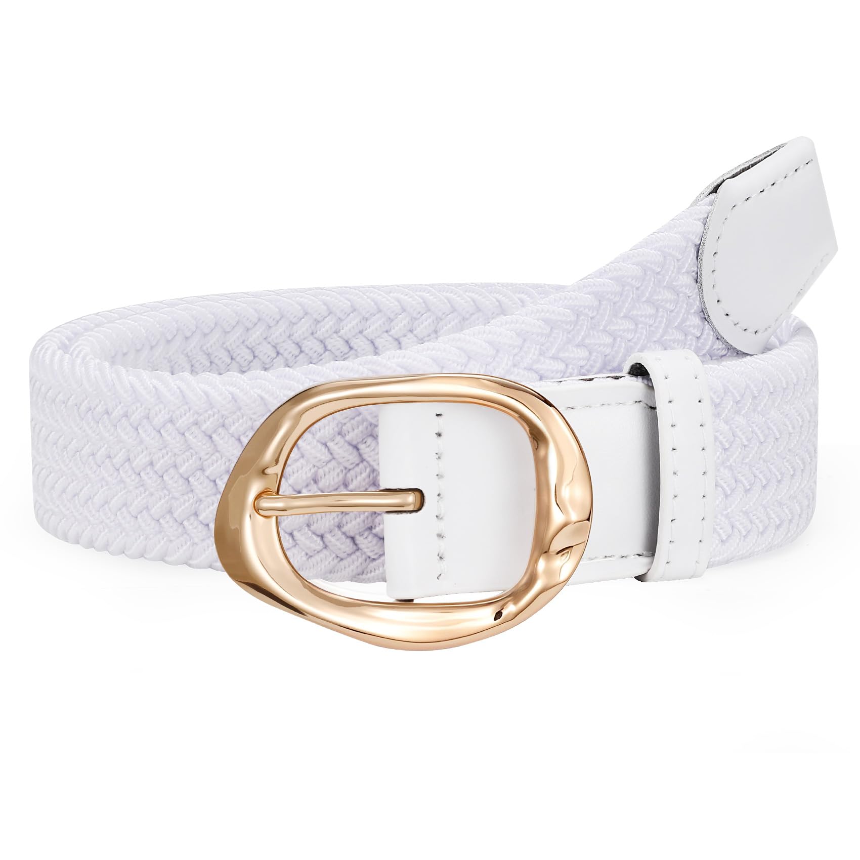 JASGOOD Braided Elastic Belt for Women Stretchy Woven Golf Belt Casual Web Belt for Jeans Pants - JASGOOD OFFICIAL