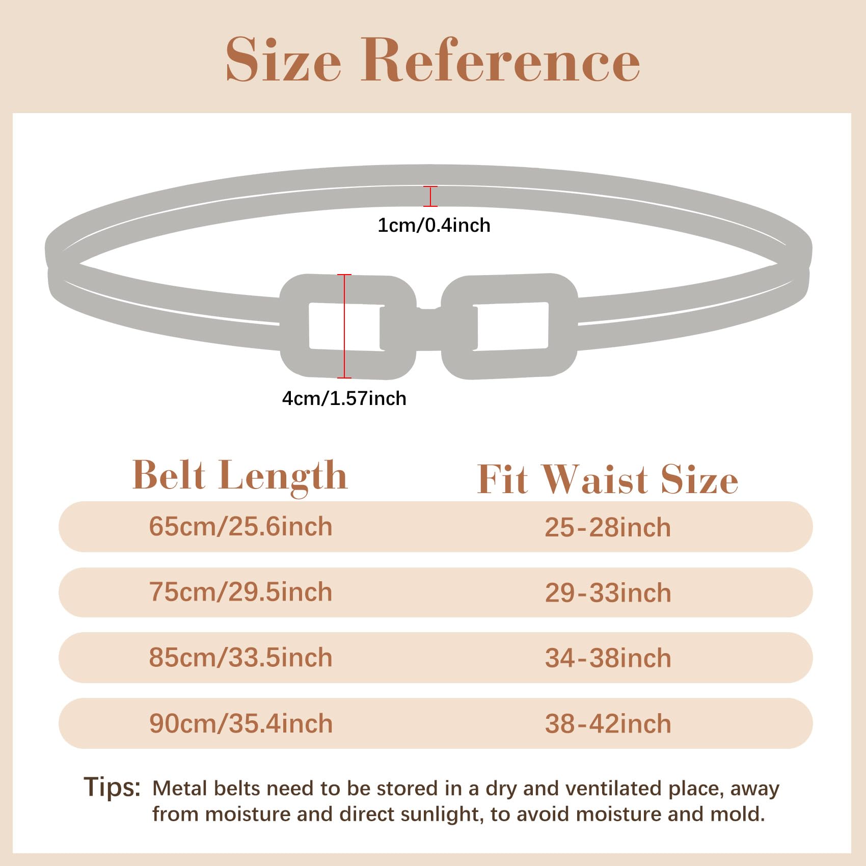 JASGOOD Skinny Metal Elastic Waist Belt for Women Stretch Thin Belt for Dresses