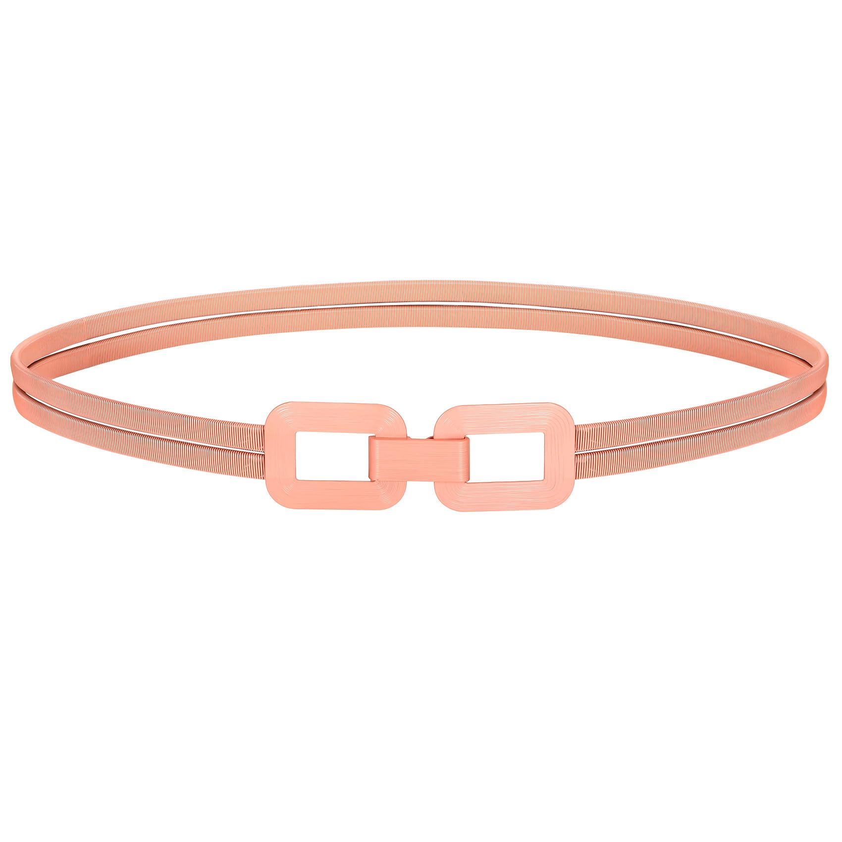 JASGOOD Skinny Metal Elastic Waist Belt for Women Stretch Thin Belt for Dresses